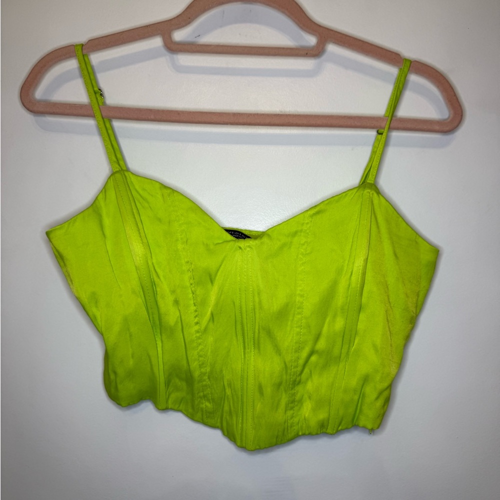 Zara Vibrant Lime Green Women's Top
